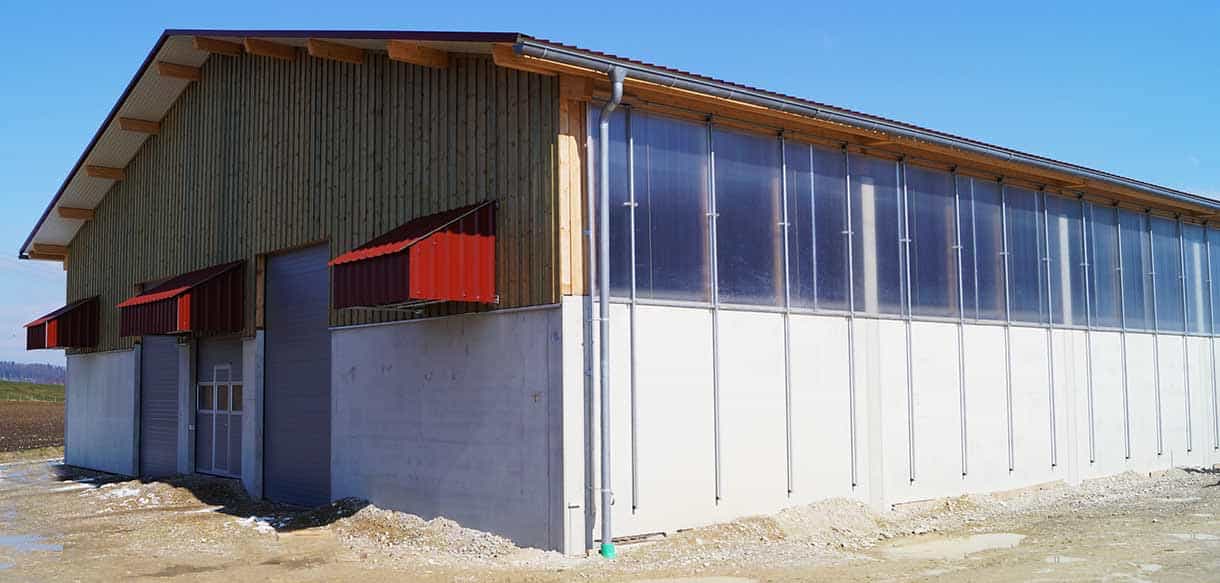 Bullenmaststall mit Firstlüftung von Haas Landwirtschaftsbau