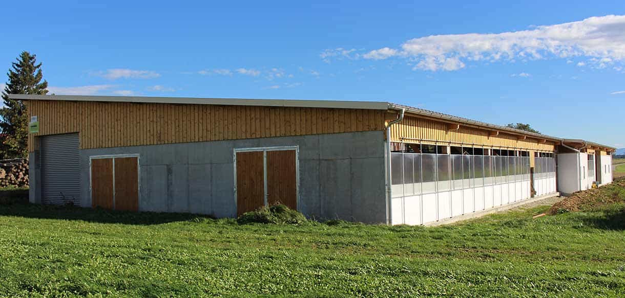Milchviehstall mit Pultdach von Haas Landwirtschaftsbau