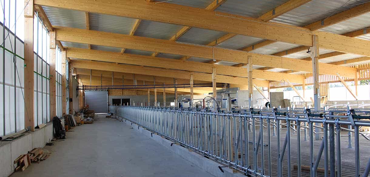 Milchviehstall mit Pultdach von Haas Landwirtschaftsbau
