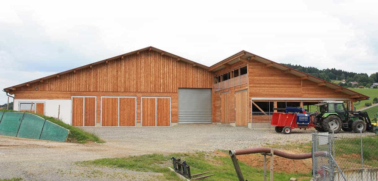 Milchviehstall und Jungviehstall mit absenkbaren Lichtbändern von Haas Landwirtschaftsbau