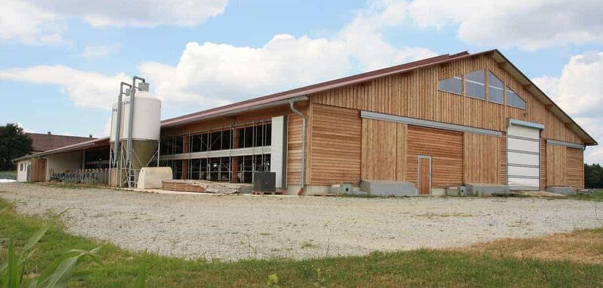 Milchviehstall mit Firstlüftung von Haas Landwirtschaftsbau