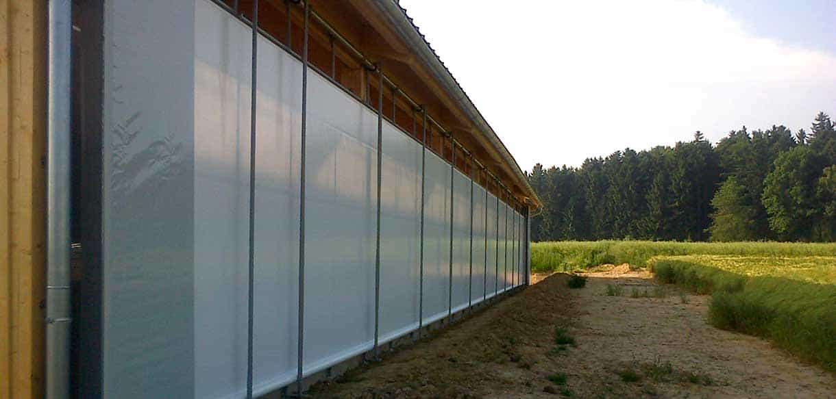 Milchviehstall mit Firstlüftung mit Haas Landwirtschaftsbau